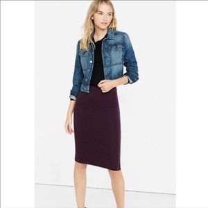 Express Bodycon Marled Midi Skirt